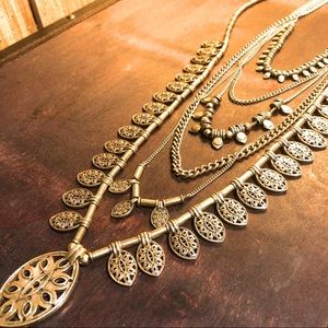 NWOT Lucky Brand Multi Strand Boho Necklace